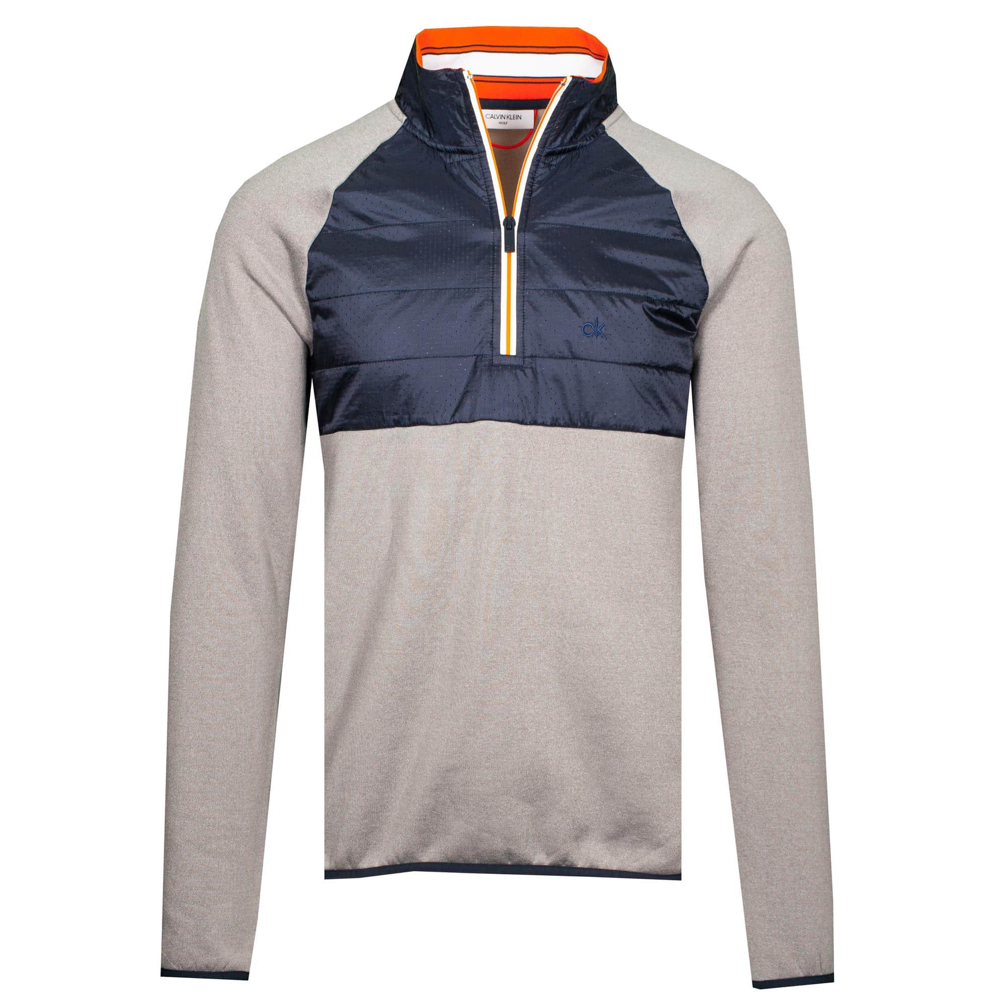 Calvin Klein Golf Hybrid Half Zip Grey Marl